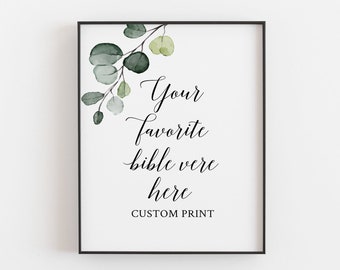 Personalized Bible Verse Print Scripture Wall Art