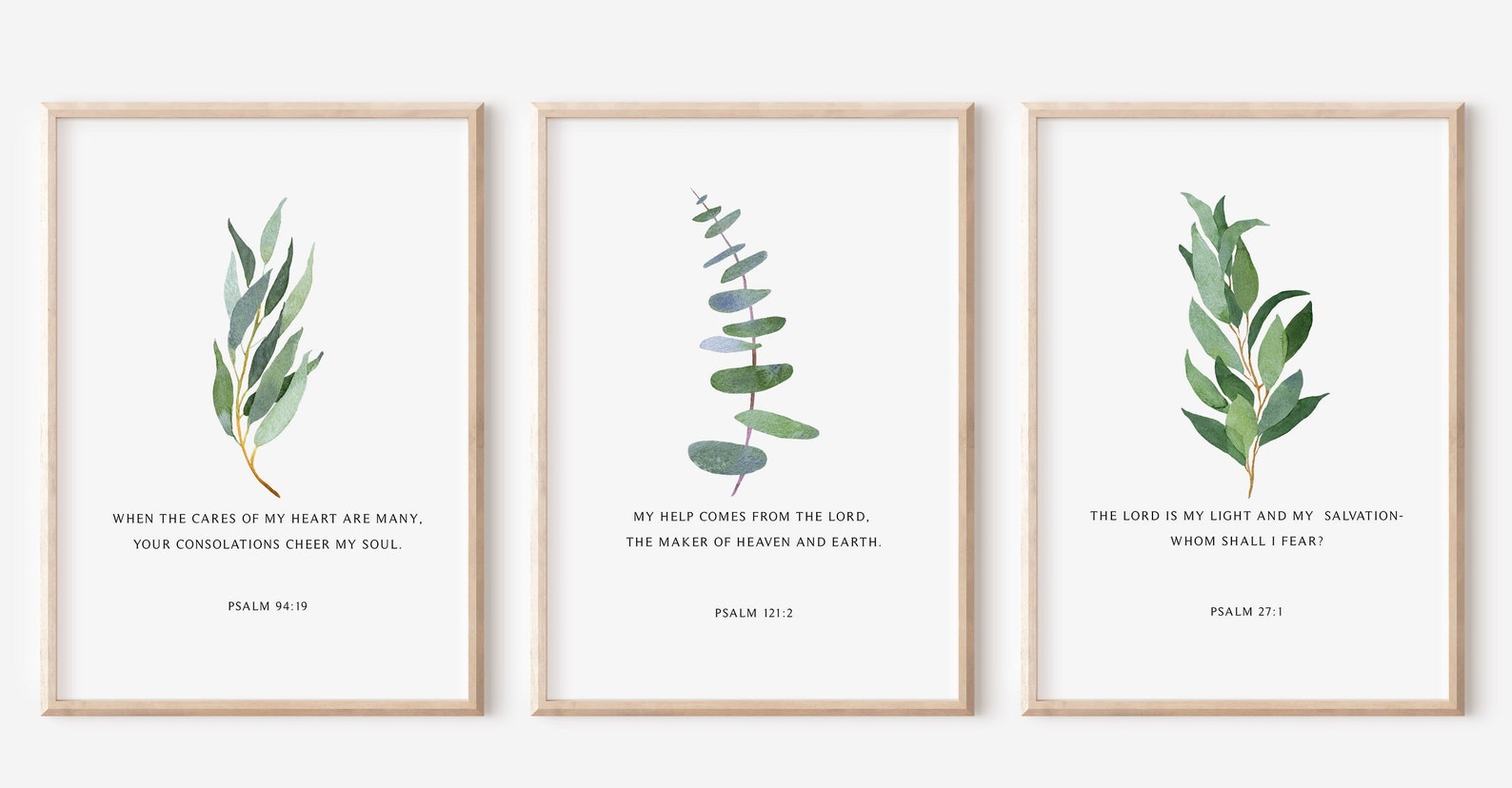 Set of 6 Psalms Bundle Printable Scripture Wall Art - Etsy