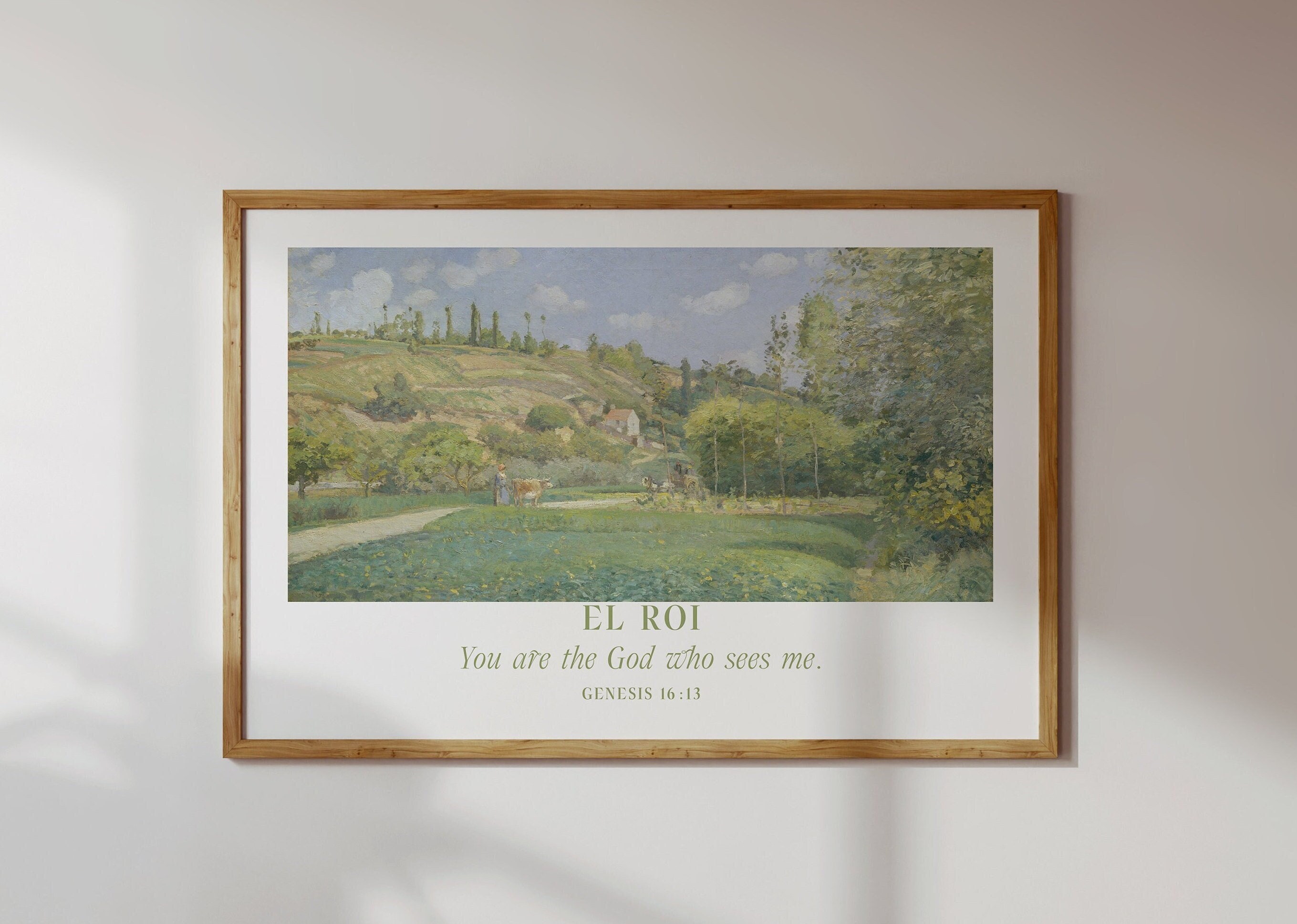 El Roi You Are The God Who Sees Me, Genesis 16:13 Vintage Christian Poster, Scripture Wall Art *DIGITAL DOWNLOAD*