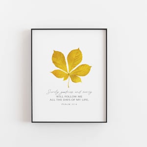 Psalms Set of 6 Scripture Wall Art, Christian Wall Decor, Fall Decor ...