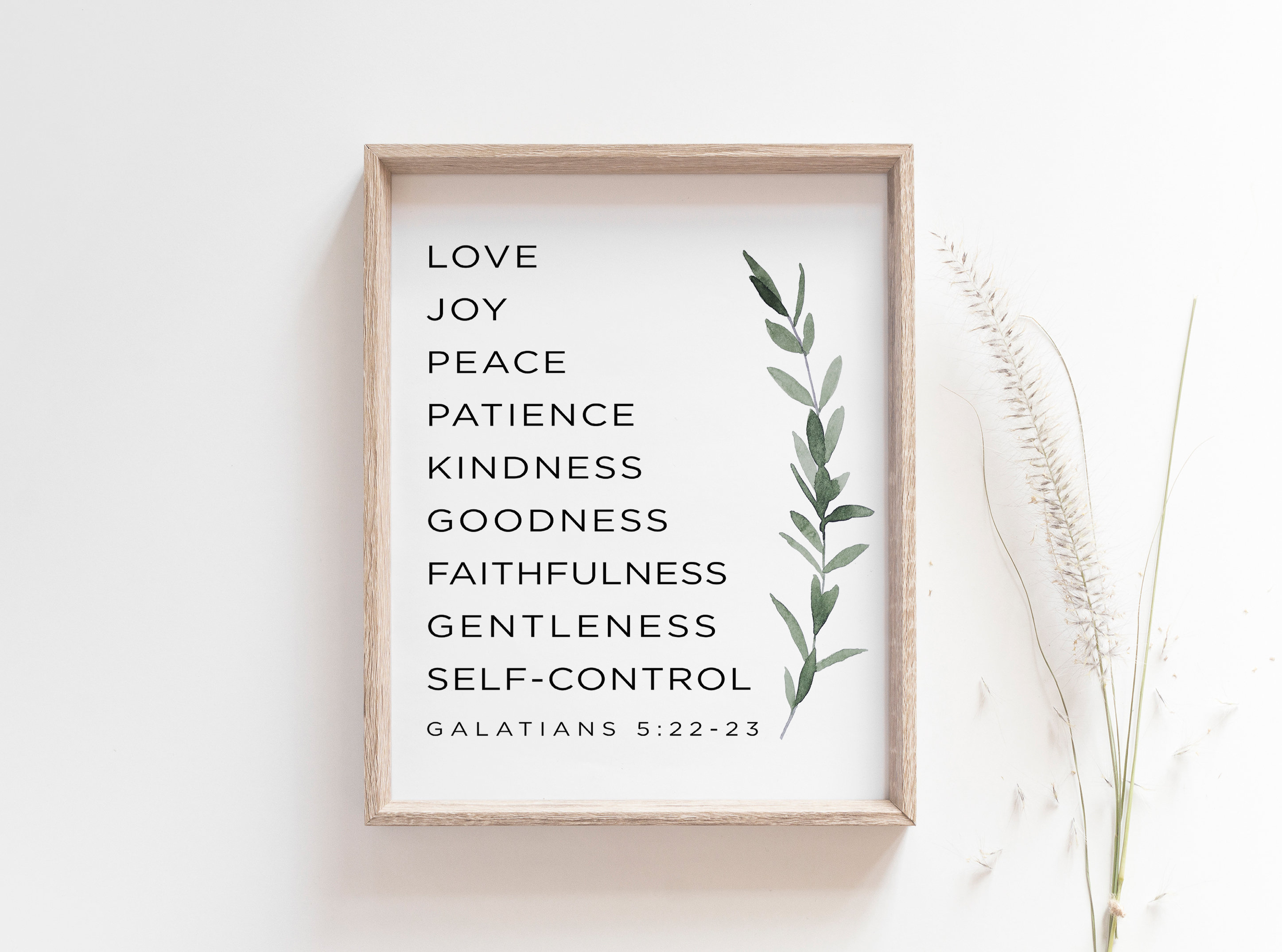 Galatians 5:22 Bible Verse Wall Art Fruit of the Spirit | Etsy