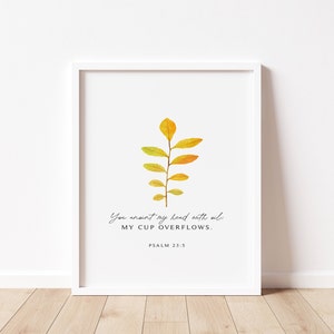 Psalms Set of 6 Scripture Wall Art, Christian Wall Decor, Fall Decor ...