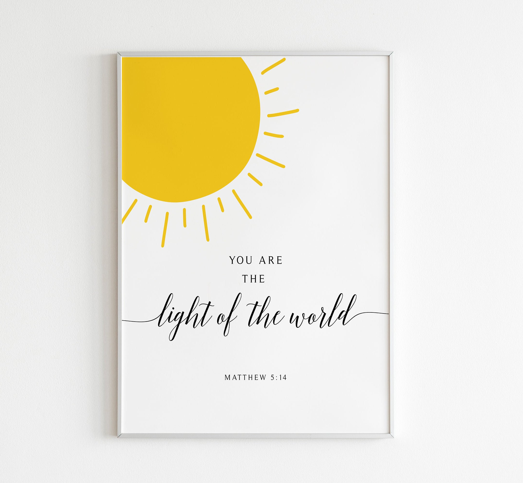 Light of the World Nursery Art Print, Bible Verse Printable Wall Art ...