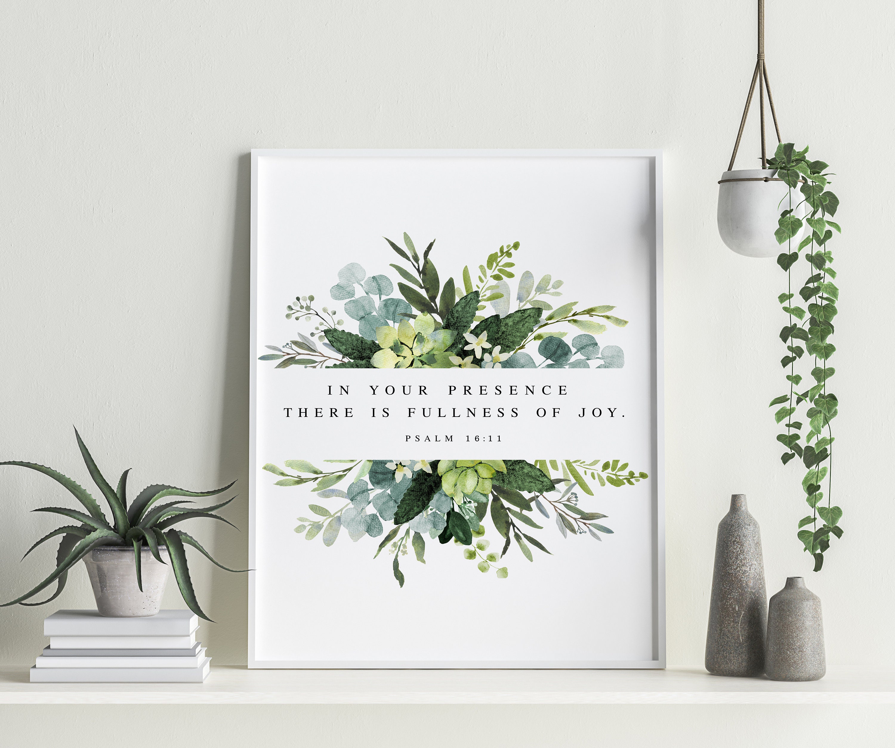 Psalm 16:11 Bible Verse Wall Art, in Your Presence There is Fullness of ...