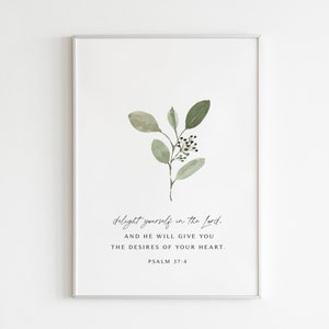 Custom Bible Verse Printable Wall Art, Personalized Bible Art Print ...