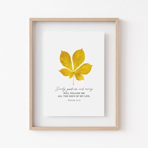 Psalms Set of 6 Scripture Wall Art, Christian Wall Decor, Fall Decor ...