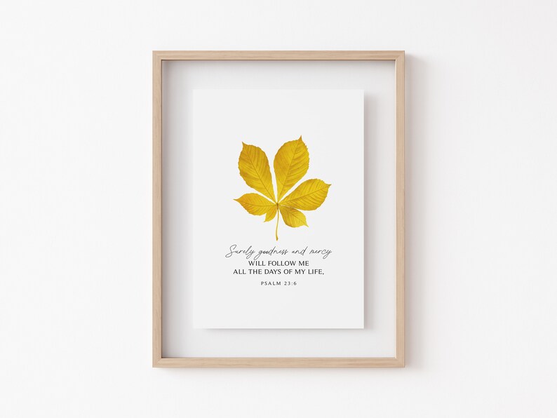 Psalms Set of 6 Scripture Wall Art Christian Wall Decor Fall | Etsy