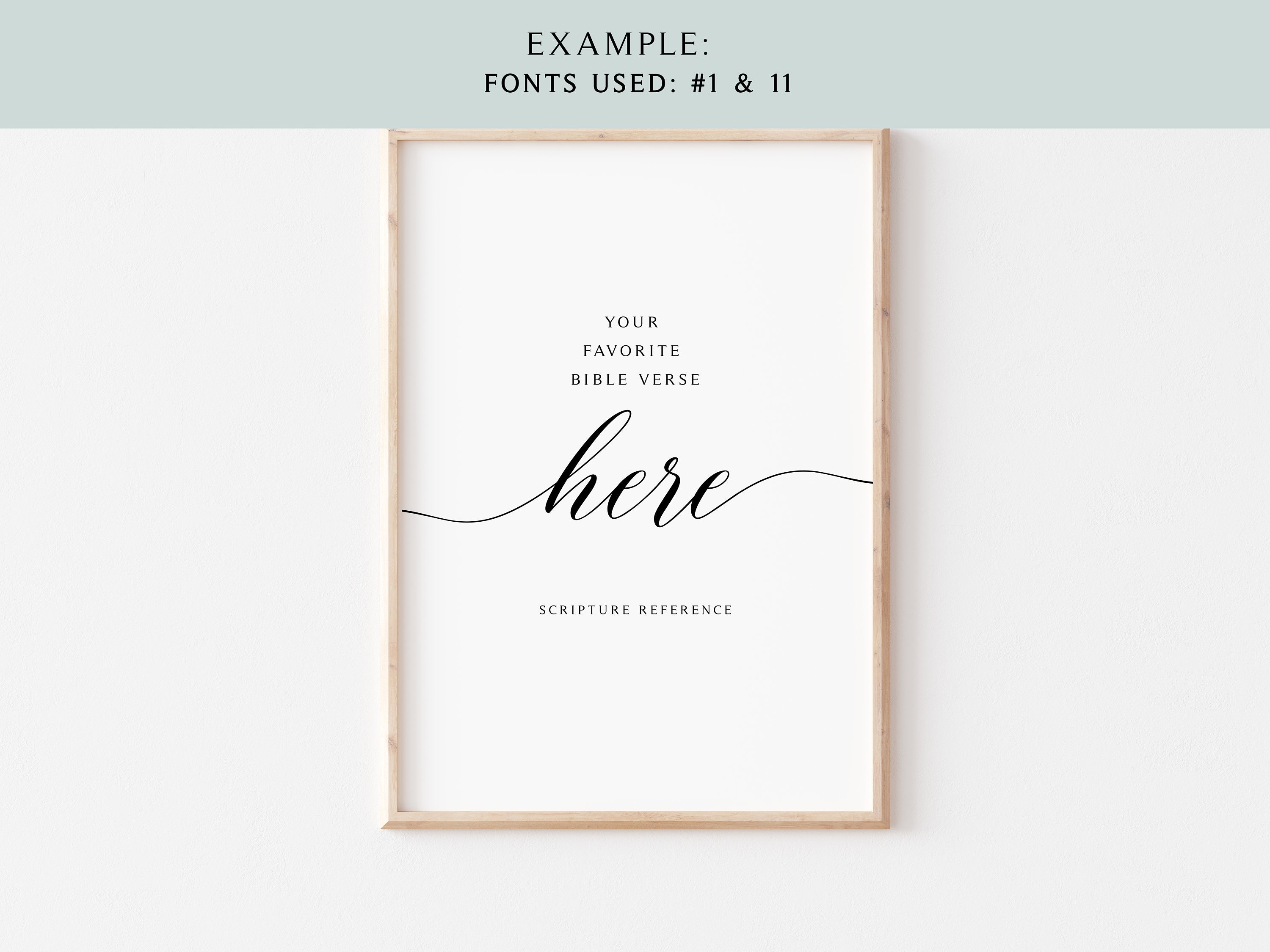 Custom Signs Bible Verse Printable Wall Art Decor | Etsy