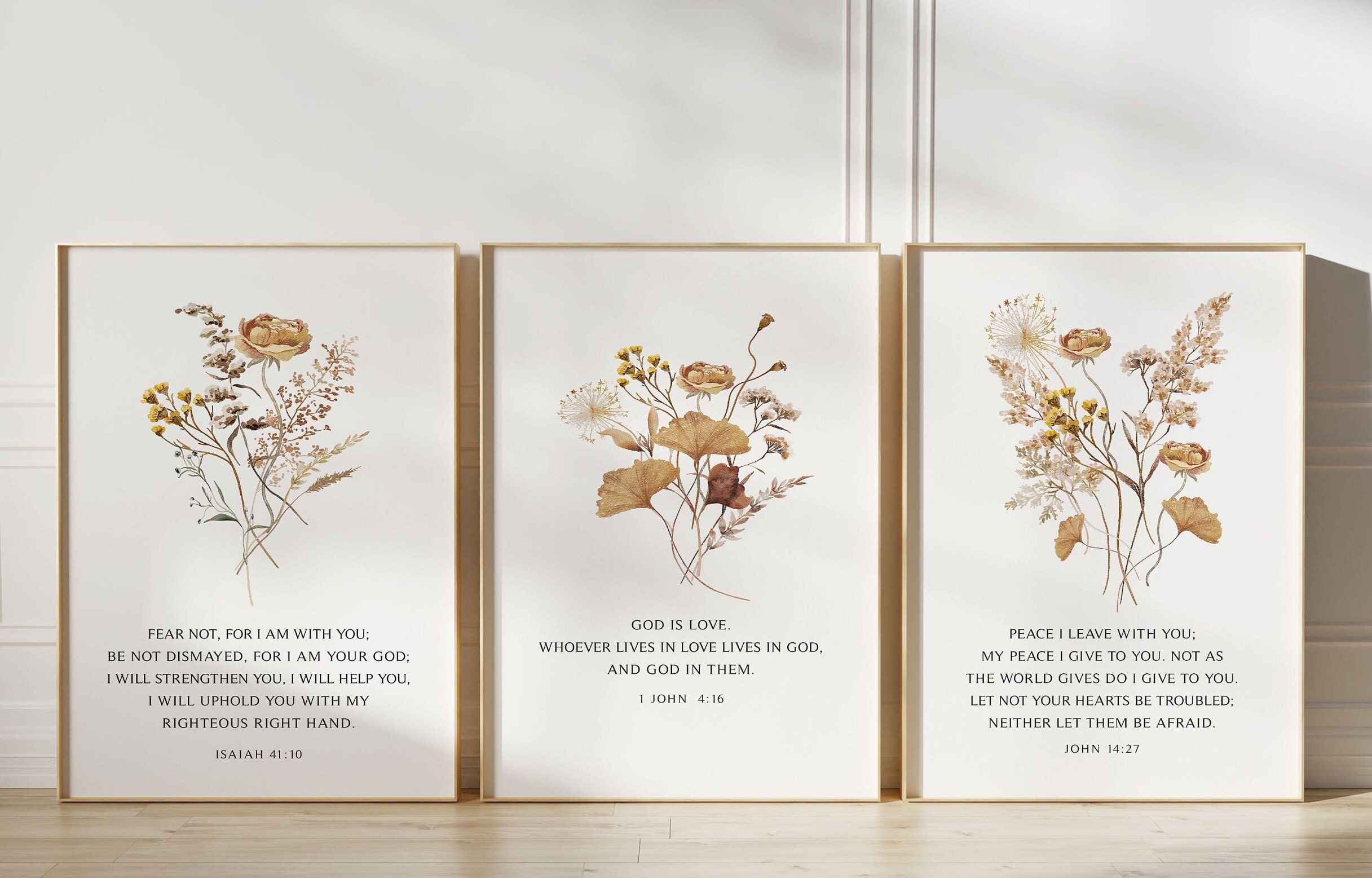 Gallery Wall Scripture Wall Art Prints, Set of of 6 Bible Verse Prints ...