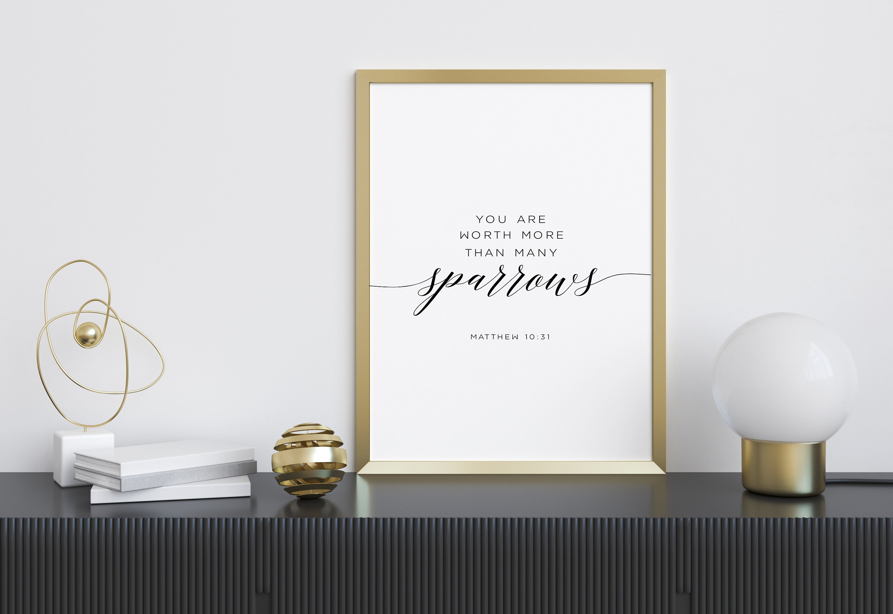 Matthew 10:31, You Are Worth More Than Many Sparrows, Bible Verse Art ...