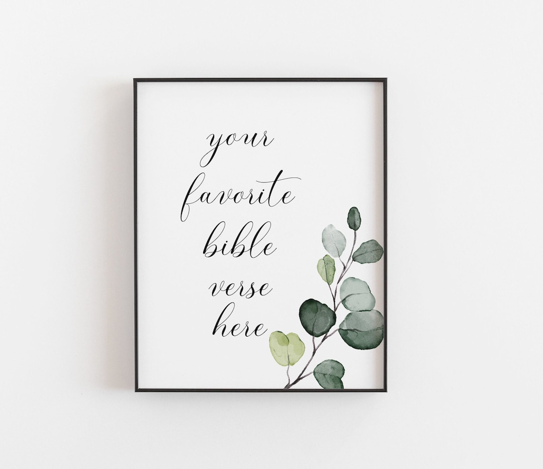 Custom Christian Digital Download, Personalized Bible Art Printable ...