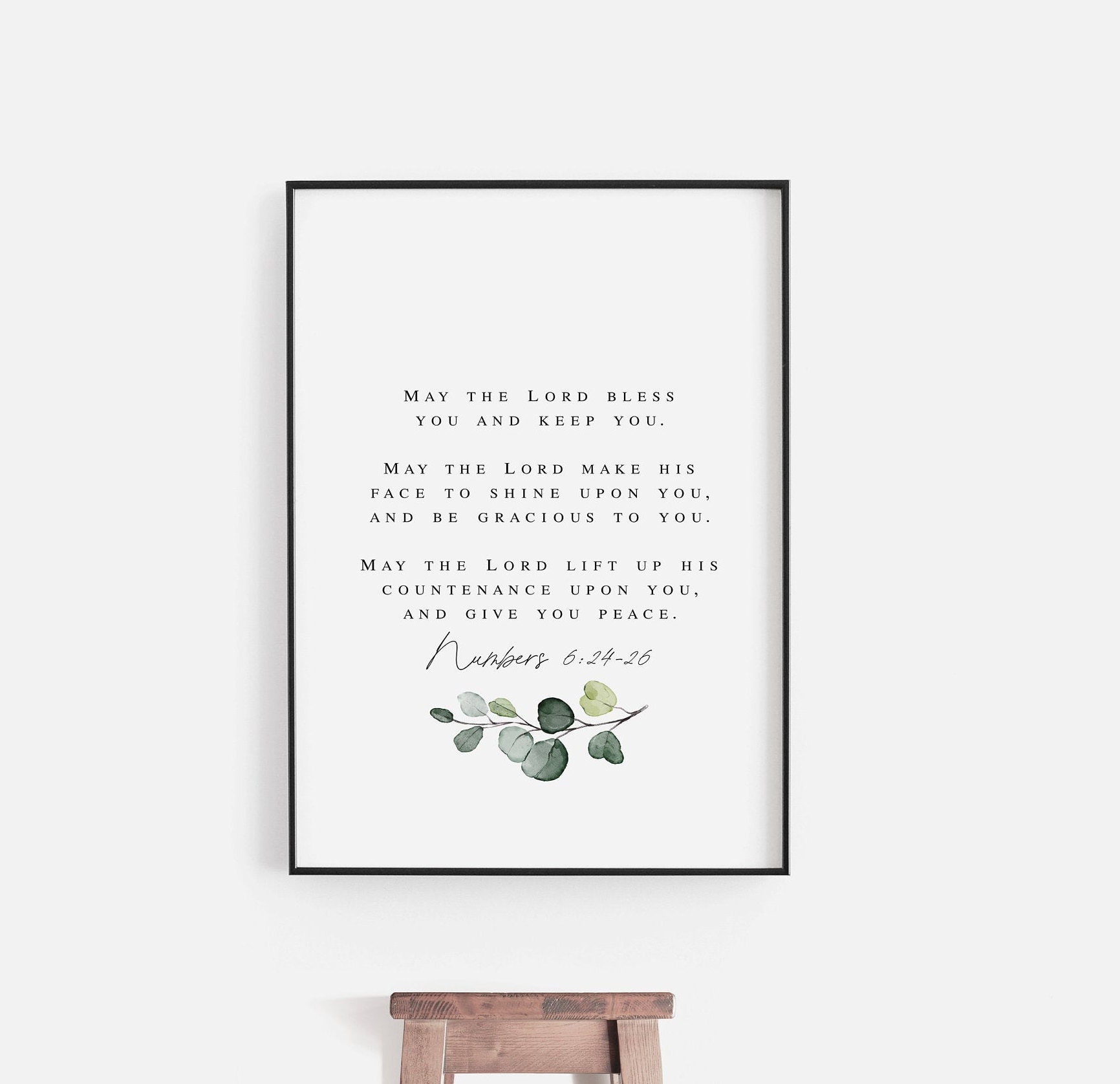 洋書 bless posterbook Numbers 6:24-26 Bless You Bible Verse Wall Art Wedding