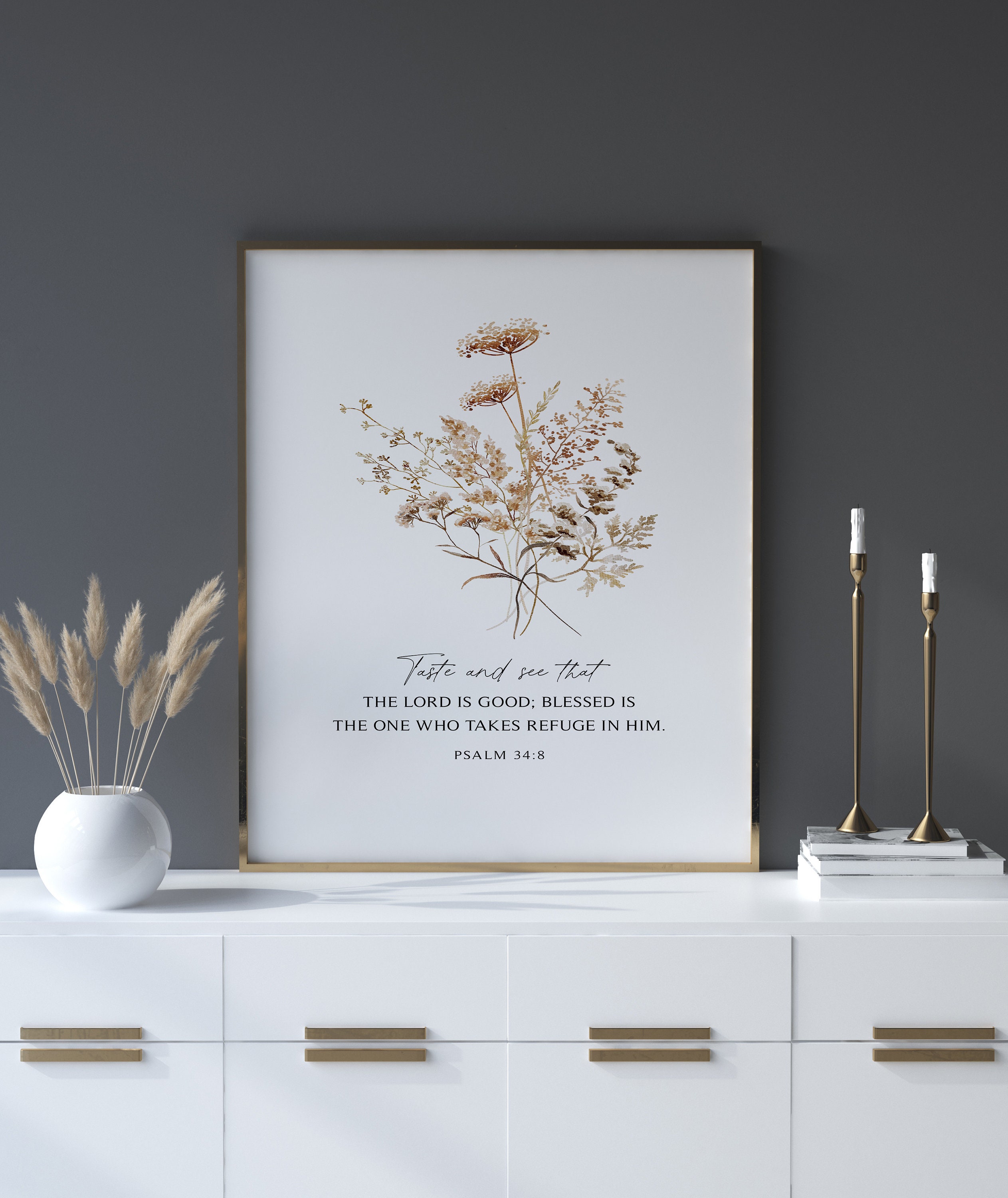 Christian Wall Art Bundle, Set of of 6 Bible Verse Prints, Scripture ...