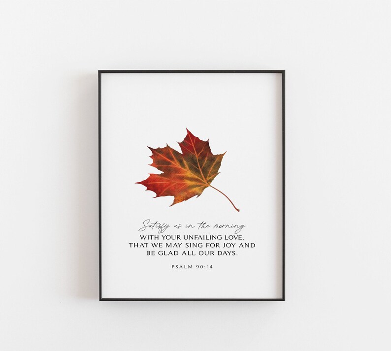 Psalms Set of 6 Scripture Wall Art Christian Wall Decor Fall | Etsy