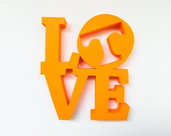 Tennessee LOVE Sign, Tennessee Volunteers football, 3D printed LOVE sign, Vols, Graduation present, Tennessee decor, dorm gift