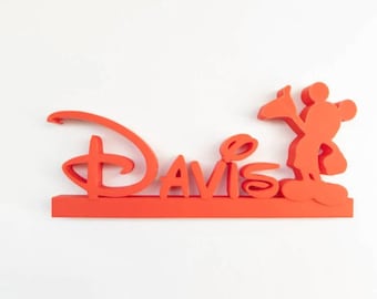 Customizable Disney Styled Name Plate; Desk Name Plate; Disney Themed Name Plate; Birthday Gifts; Christmas Gifts; Teacher gift; Personal