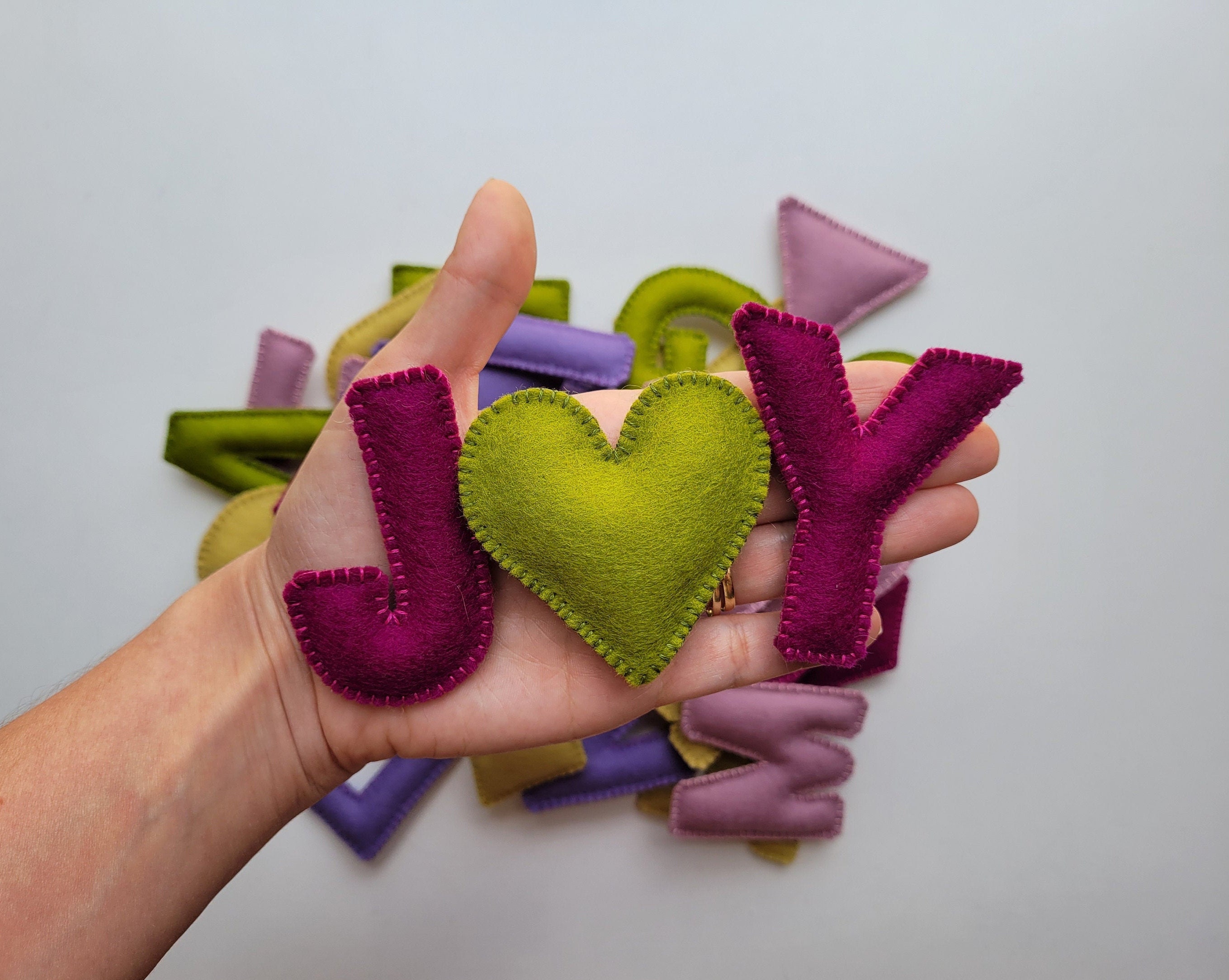 Wool Felt Alphabet Letters and Shapes for Kids Learning Toy Etsy