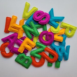 Personalised felt stuffed English alphabet letters Soft uppercase alphabet set for kids learning Preschool soft play educational toy