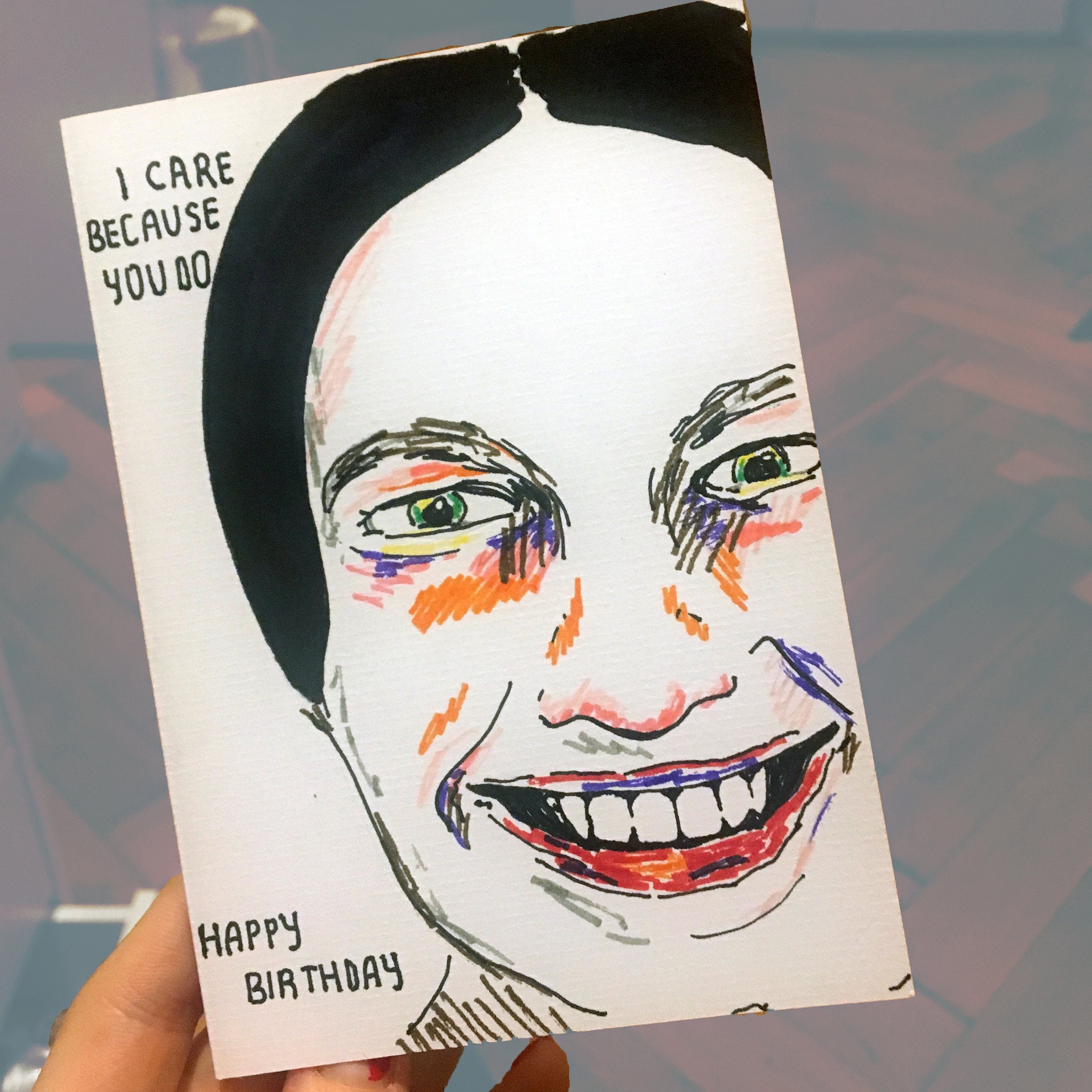 APHEX TWIN Inspired Birthday Card - Etsy