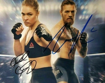 Conor McGregor UFC MMA autógrafo firmado foto impresión enmarcado Mdf 