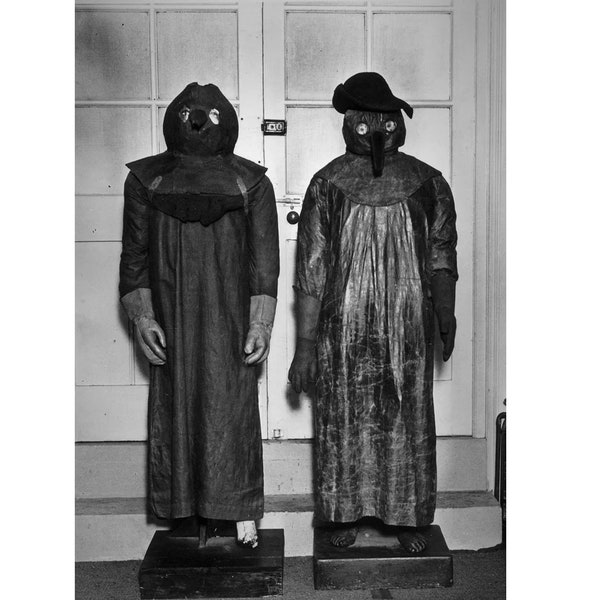 Black Death Bubonic Plague Doctor 1800's Vintage Photo Virus Strange Spooky Victorian Old Photo Creepy Weird Print Cool Gift Picture 03A
