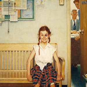 Girl With Black Eye Norman Rockwell 1953 Art Painting Rockwellian ...