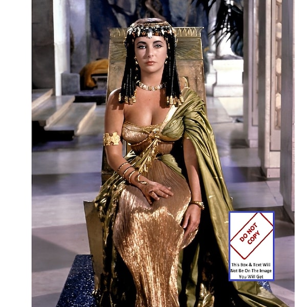 Elizabeth Taylor Photo Elizabeth Taylor In Cleopatra Photo Movie Photo Promotion Picture Poster Celebrity Print A476