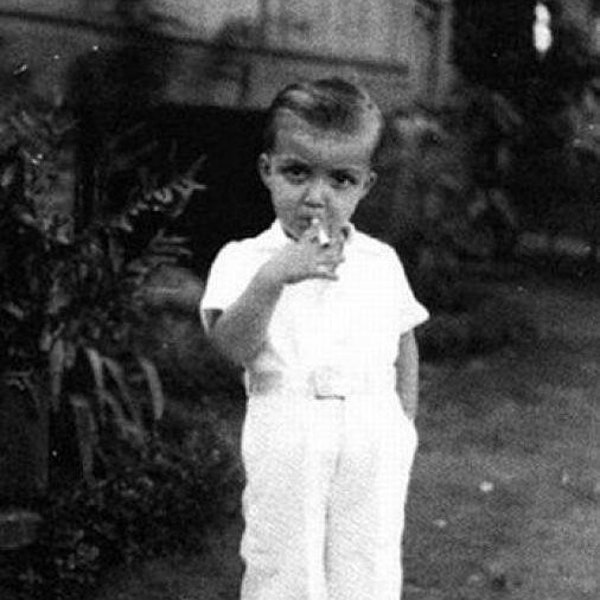 Cigarette Smoking Boy Funny Child Scary Vintage Photo Weird Sinister Chilling Print Dangerous Poster Gift Vintage Photograph Odd Crazy P89