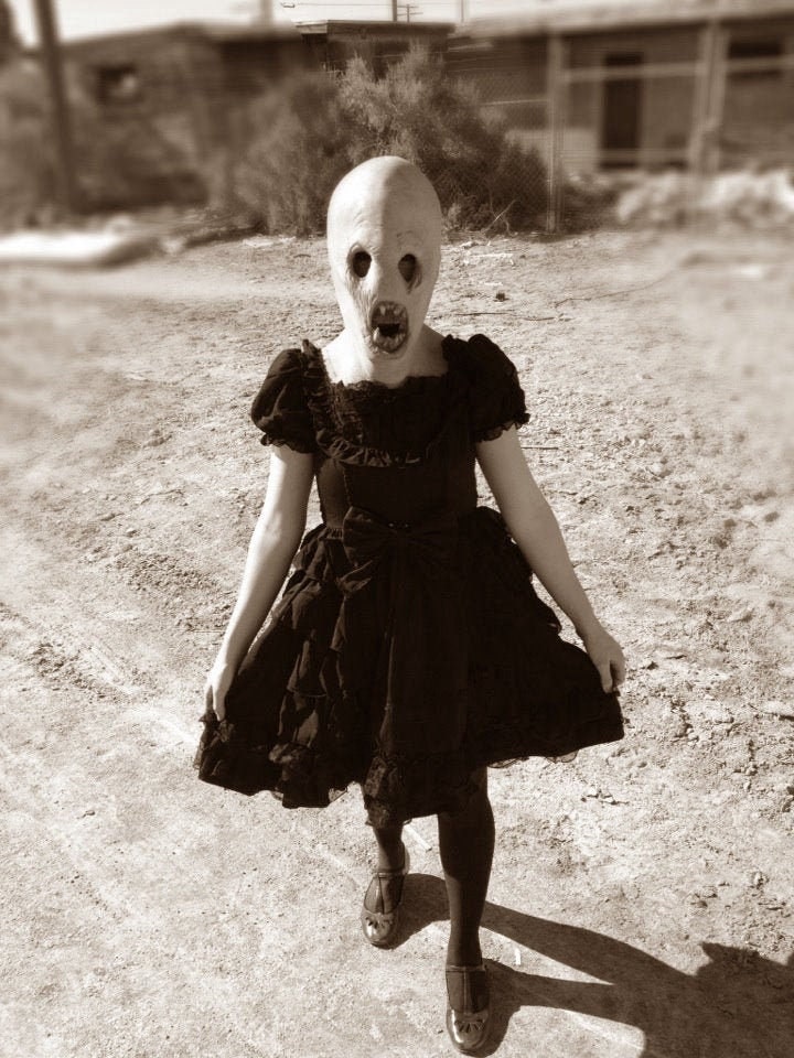 Horror Movie Prop | Christmas Horror Alien Double Head Mask Hot Sale