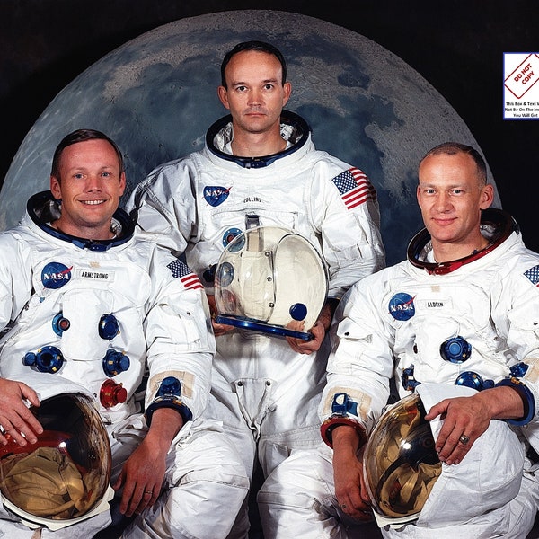 Apollo 11 Rocket Crew Armstrong Aldrin Collins Portrait Picture Moon Walk NASA Photo Picture Print E094