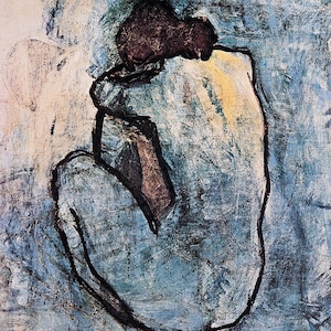Pablo Picasso Blue Nude Art Picture 1902 Artist Print Wall Poster