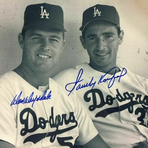 Sandy Koufax Don Drysdale Autograph Signed Photo HOF Dodgers - Etsy
