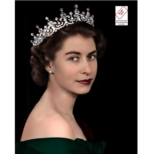 Young Queen Elizabeth II on Her 21st Birthday Portrait Photo Her Royal Majesty 5x7 8x10 Poster Print 286C