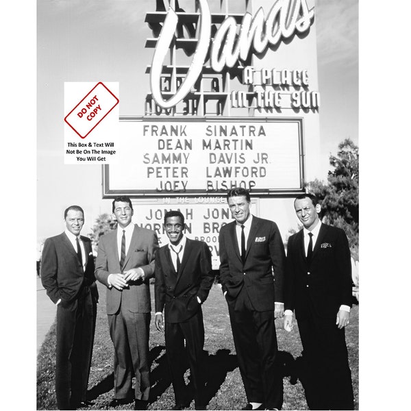 Rat Pack, Frank Sinatra, Dean Martin, Peter Lawford, Famous Las Vegas Photo Picture Poster Celebrity Print 70C