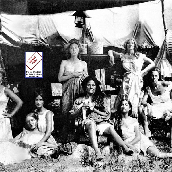 Klondike Brothel Girls Old Wild West Soiled Doves Photo Madam Kate Traveling Brothel Hookers 1890s Vintage Photo Print E022