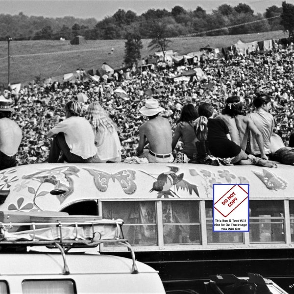 Woodstock Music Festival Concert août 1969 Summer Of Love impression photo vintage 5 x 7 8 x 10 affiche murale 344 C