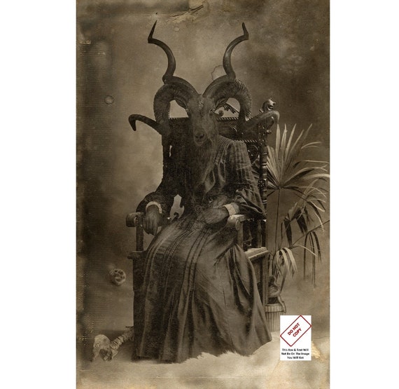 Antique Demon Horns Ram Goat Photo Magick Satan Devil Satanic Ritual Occult  Occultism Demon Strange Bizarre Pagan 324C - Etsy