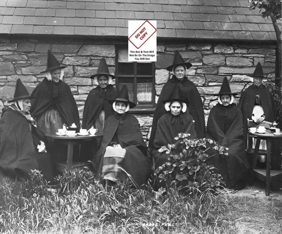 A Gathering of Witches Coven Vintage Halloween Print -  Denmark