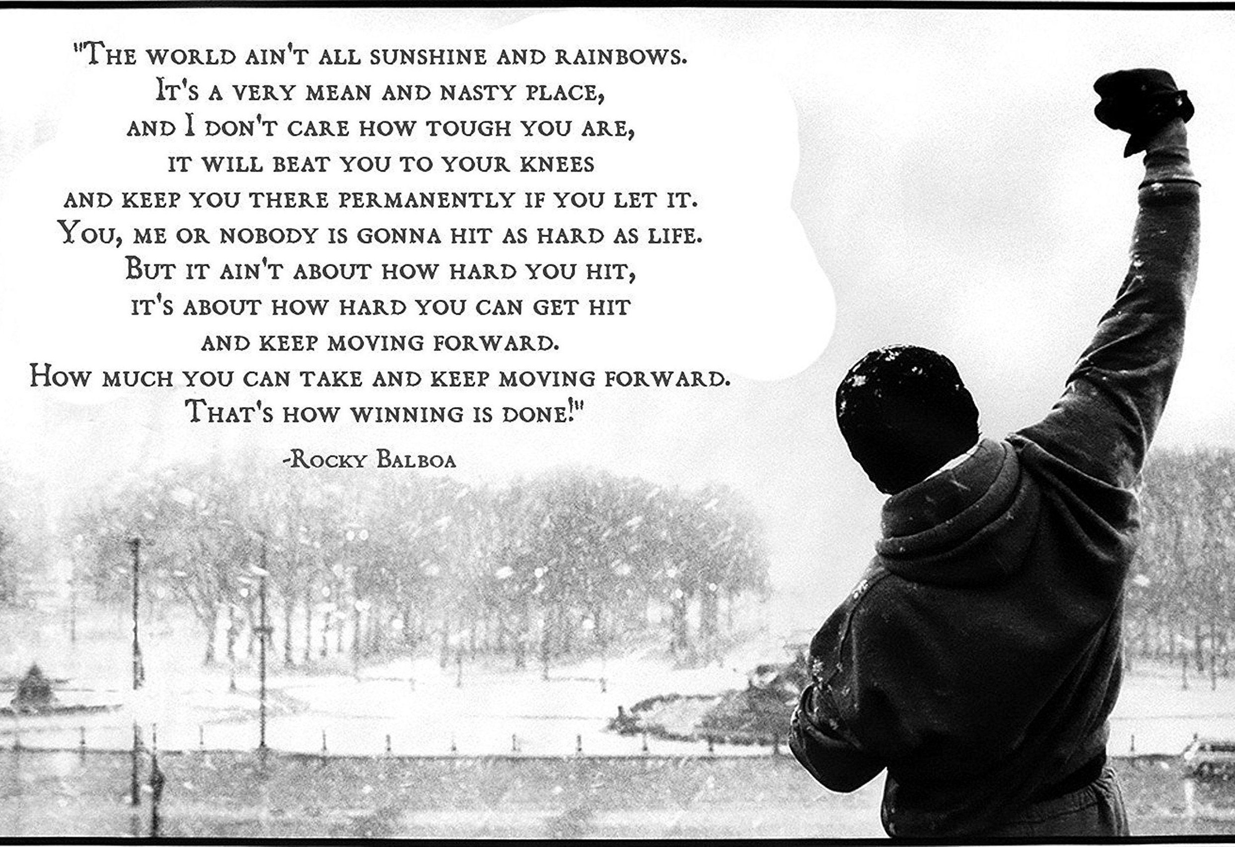 Rocky Balboa Quote Motivation Famous Quote Rocky Balboa Movie Etsy