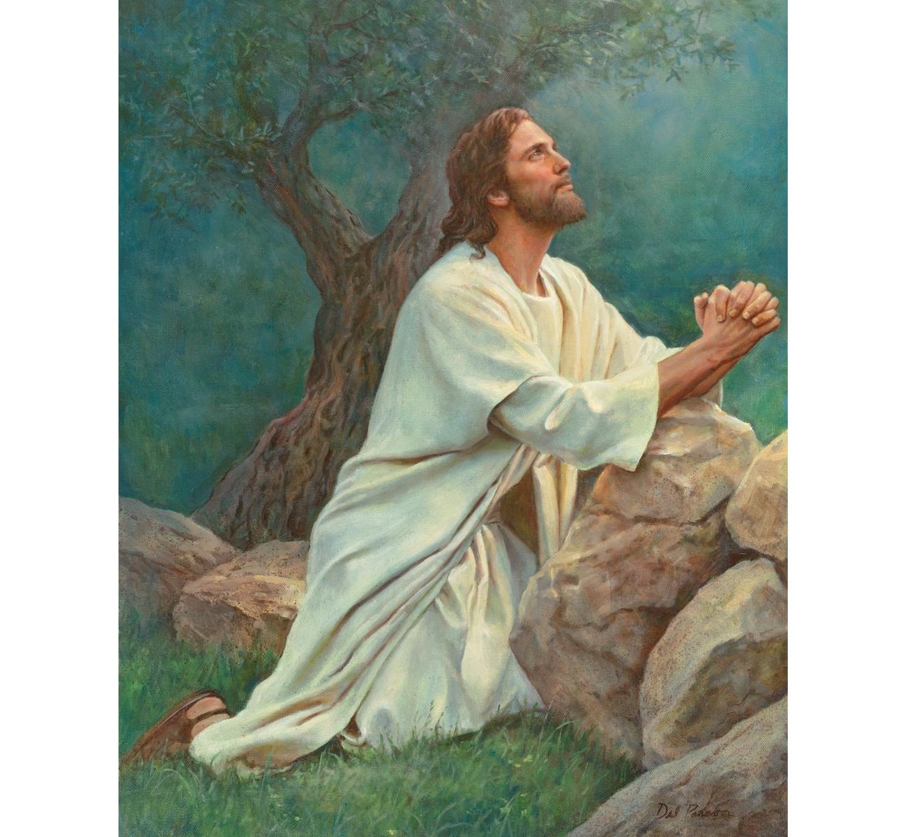 Jesus Christ Praying In The Garden Of Gethsemane