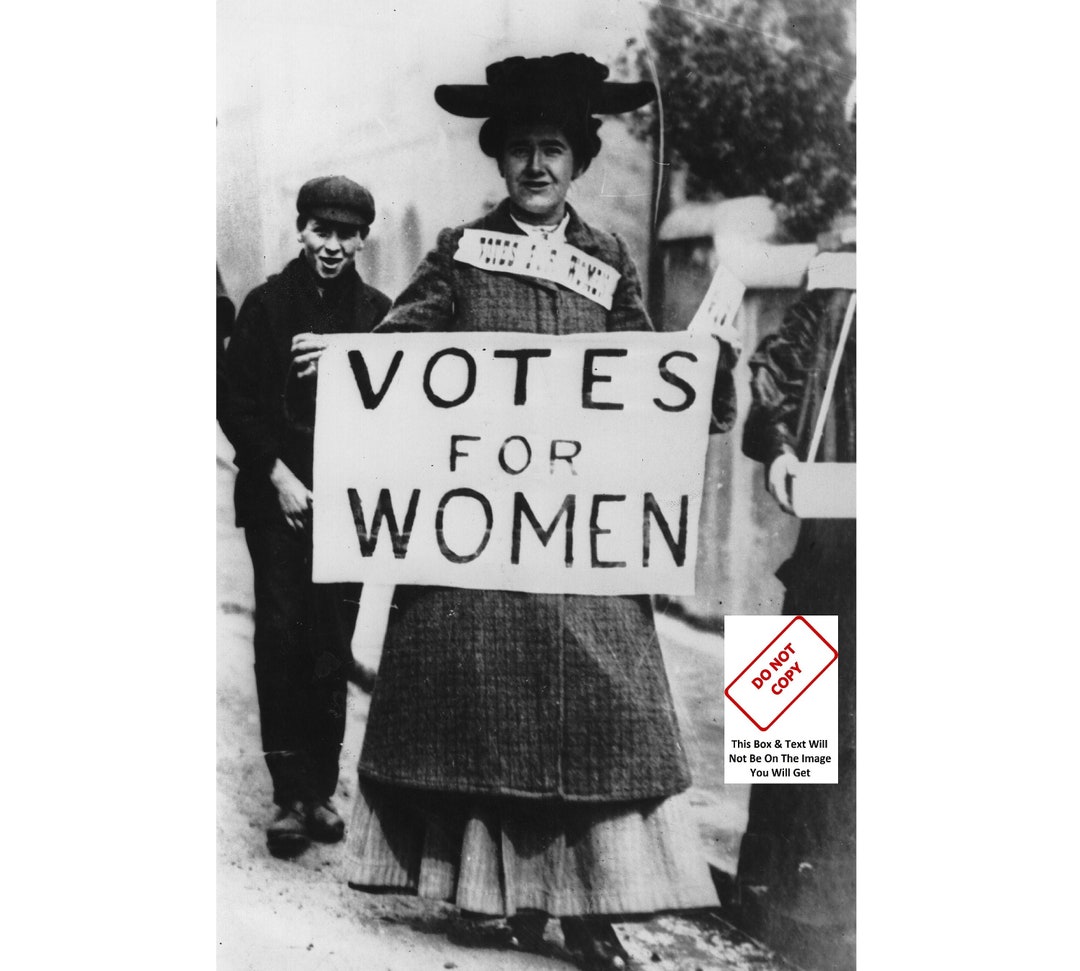 Womens Rights To Vote Feminist Sexist March Activist Protest Liberation Vintage Photo Civil
