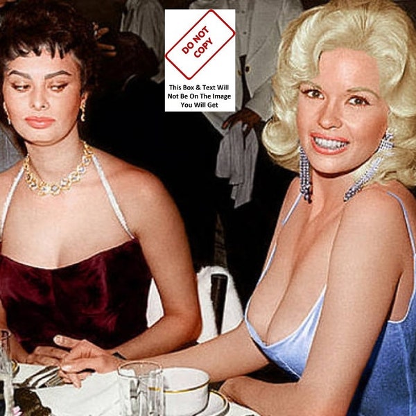 Sophia Loren Jayne Mansfield Iconic Big Boobs Busty Cleavage Blonde Bombshell Sexy Photo Poster Art Print Q7
