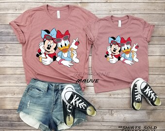 Shades And Ice Cream Shirt,Minnie Mouse and Daisy Duck Shirt,Minnie and Daisy Shirt,Disneyland Family Vacation Shirt,Matching Besties Shirt