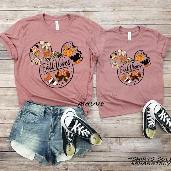 Disney Fall Vibes Matching Shirts,Matching Disney Fall Shirts, Disney Family Vacation Shirts, Fall Disneyland Shirts,Disney Hallowen Shirt