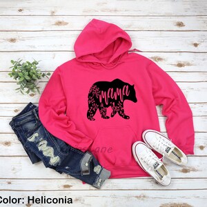 Mama Bear Hoodie Floral Mama Bear Hoodie Mom Life Hoodie Cute