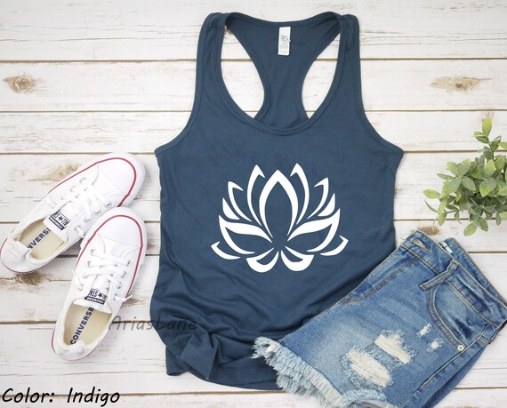 Lotus Flower Tank Top, Yoga Clothes,yoga Gifts,don't Hate Meditate