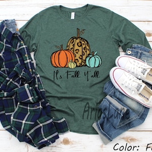 Its Fall Yall Long Sleeve Shirt,Fall Long Sleeve Shirt,Fall Shirt,Pumpkin Fall Shirt,Fall Shirts For Women,Long Sleeve Shirts For Women