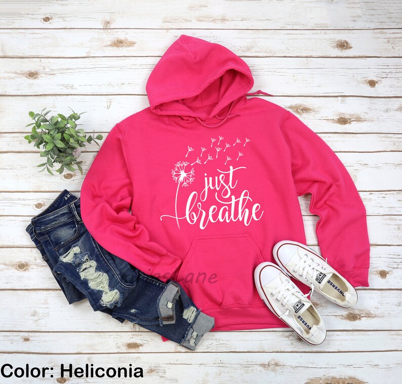 Just Breathe HoodieDandelion HoodieBreathe Etsy