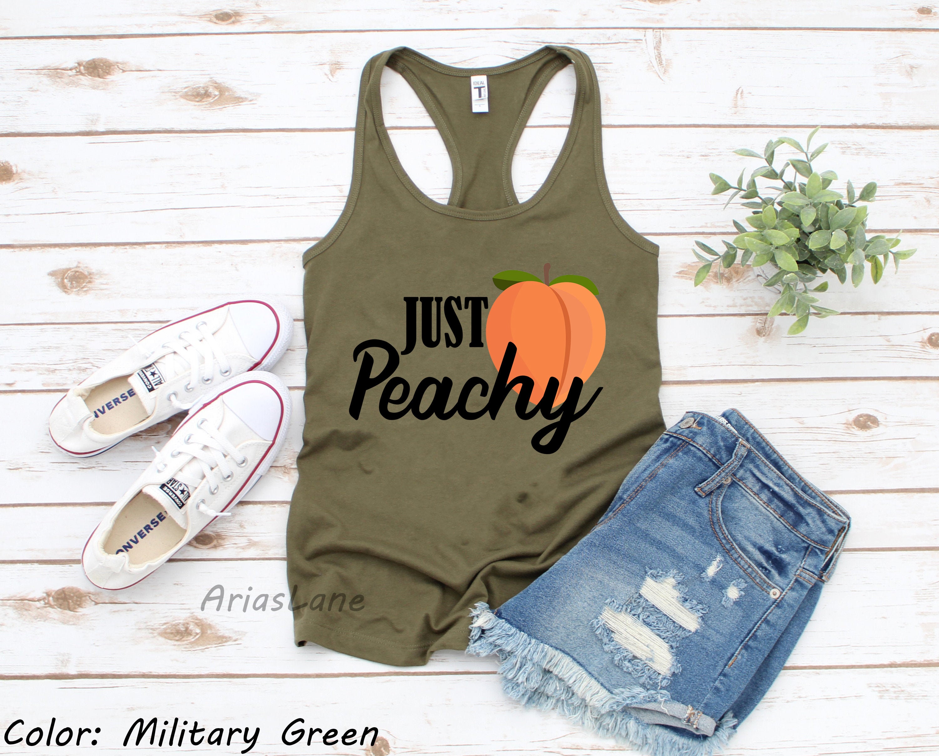 Just Peachy Tank TopPeachy Tank Peach Lover Peaches Tank Etsy