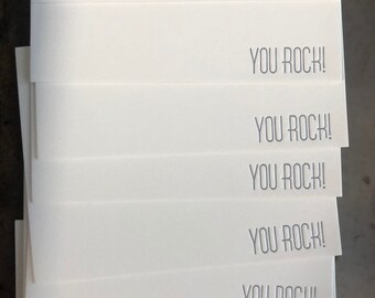 You Rock, Letterpress card